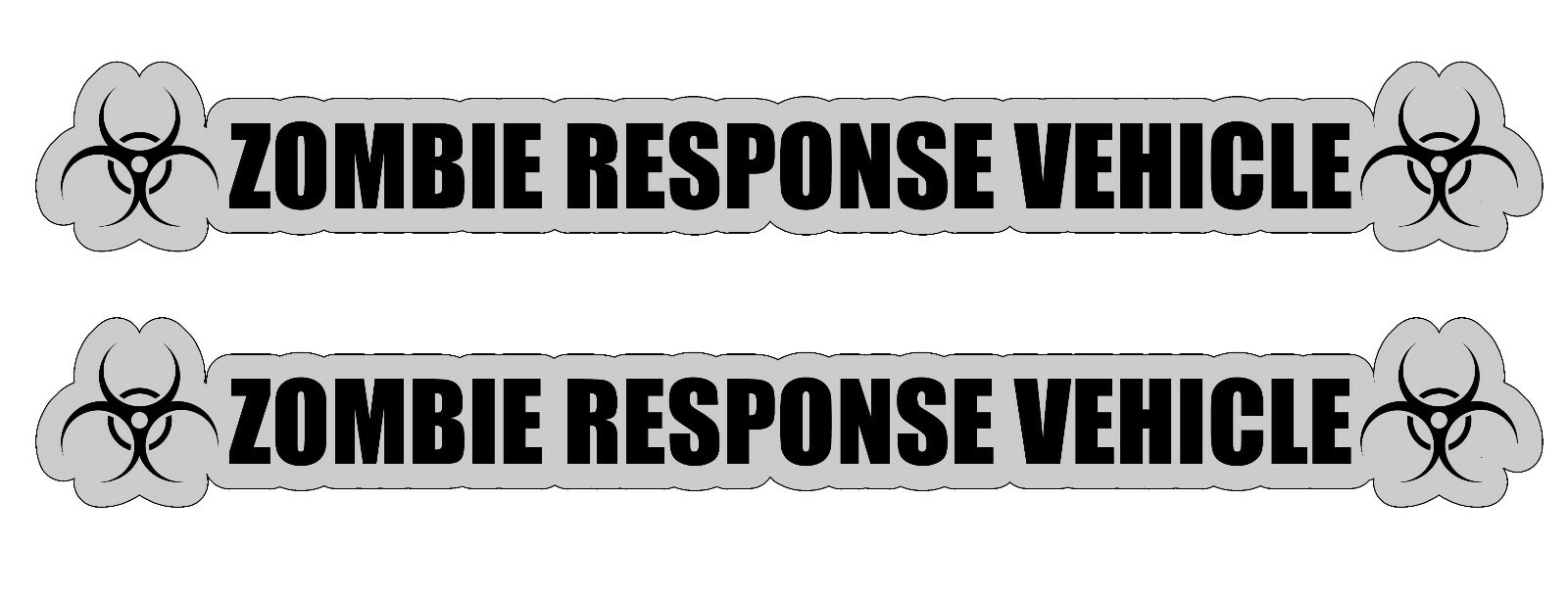 x2 Zombie Response Vehicle Funny Zombies Apocalypse Vinyl Sticker Decal 8″ V903