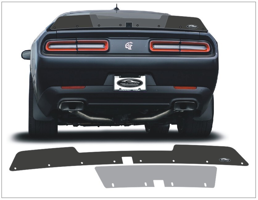PSDesigns 2015+ 2PC Wicker Bill wickerbill fits Dodge Challeger BACKUP CAM