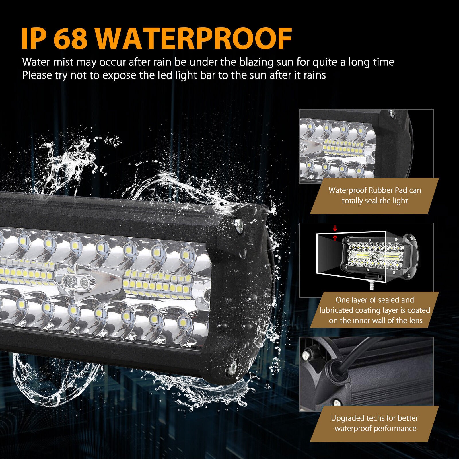 2x 7inch 20000LM LED Work Light Bar Flood Spot Pod Offroad Fog Driving ATV Truck
