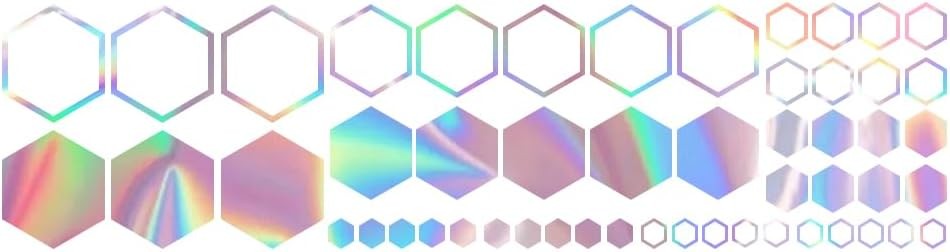 52PCS Car Honeycomb Decals Vinyl Hexagonal Graphics Sticker Body Side Sticker