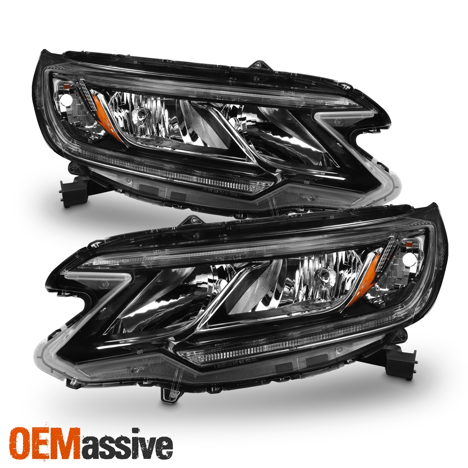 For 2015-2016 Honda CRV Halogen Type w/LED DRL Headlight Headlamp Left + Right