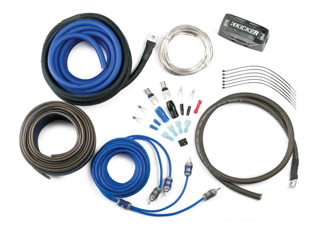 Kicker 46CK8 Car Audio 8 Gauge 2 Channel – Mono Amp Amplifier Install Kit CK8