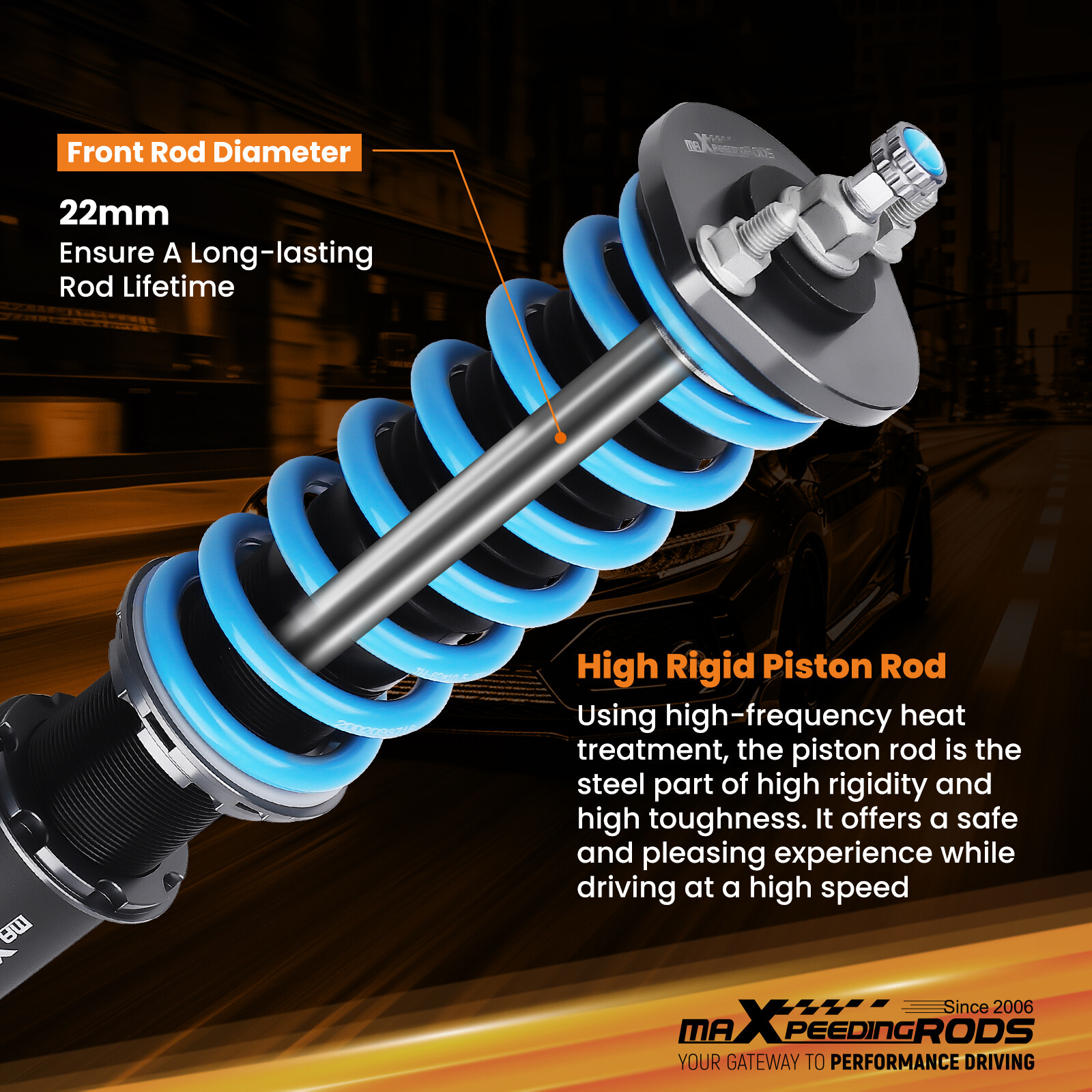 MaXpeedingrods 24-Step Adjustable Coilover Suspension For Honda Prelude 88-91