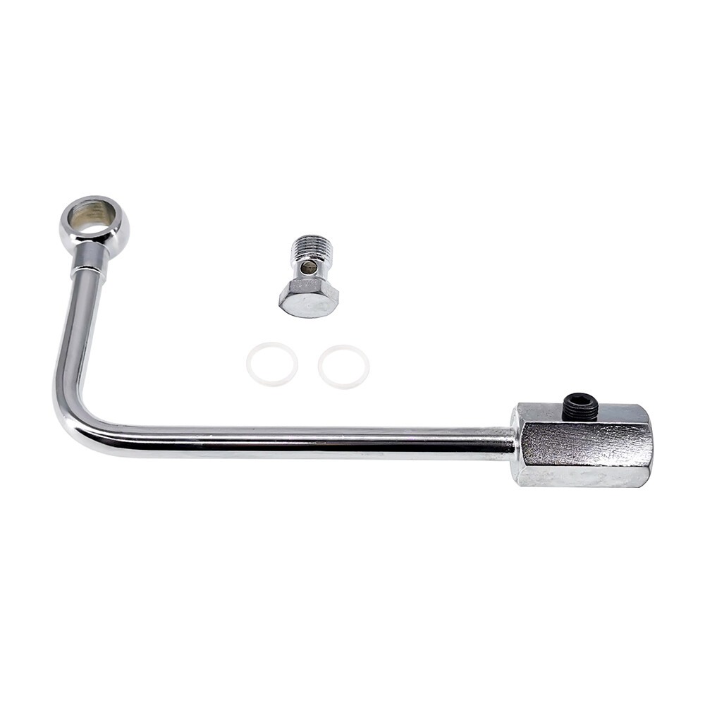 Chrome Plated Fuel Line for Edelbrock/Carter AFB Carburetors 3/8 NPT Inlet