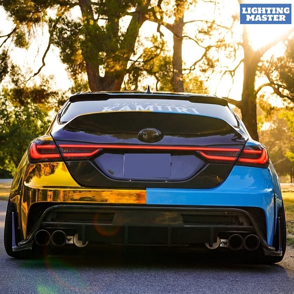 Smoked LED Tail Lights Fits Toyota Camry 8th Gen 2018-2024 Rear Lights White Bar