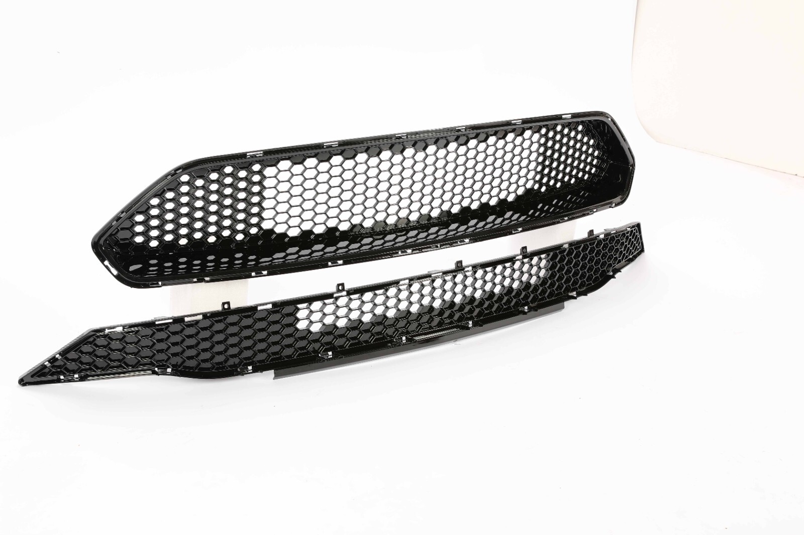 For 2018-2022 Ford Mustang Front Upper + Lower Grille Black Honeycomb Mesh