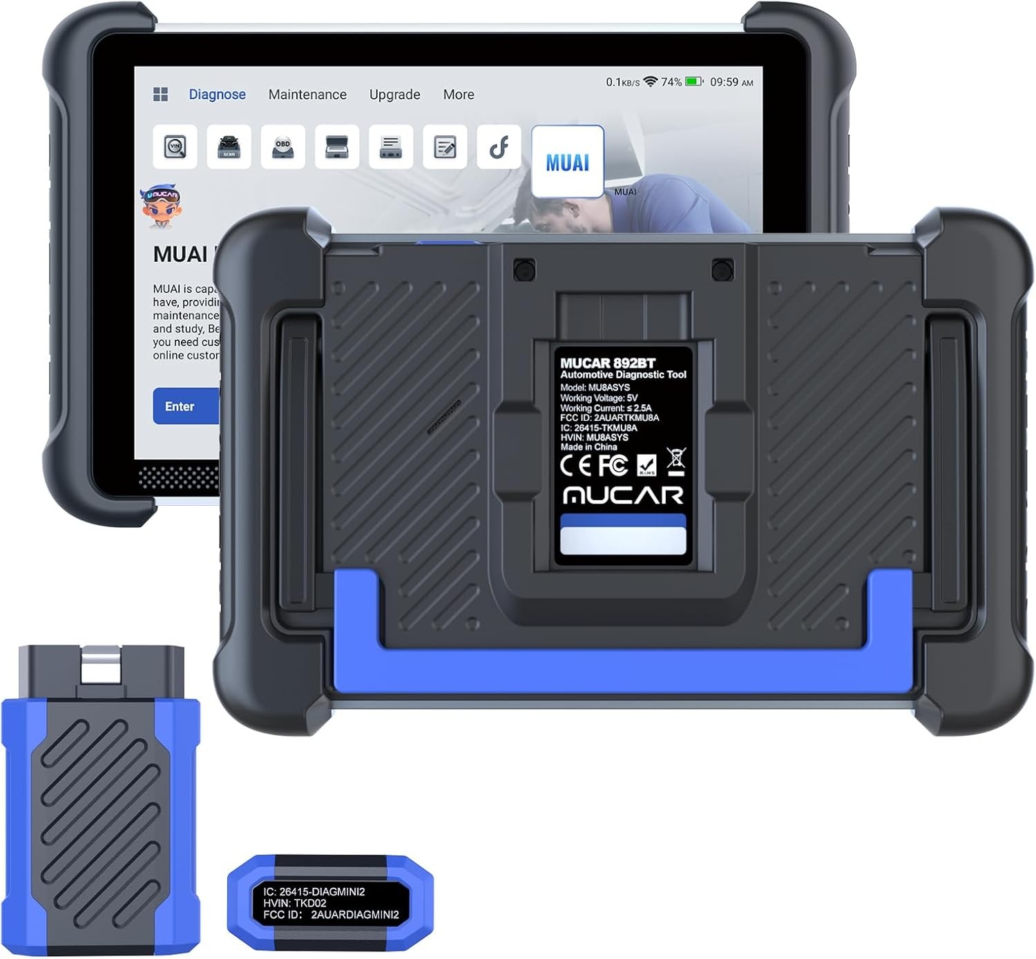 892BT Bidirectional OBD2 Scanner All System Car Diagnostic Tool E.CU Coding FCA