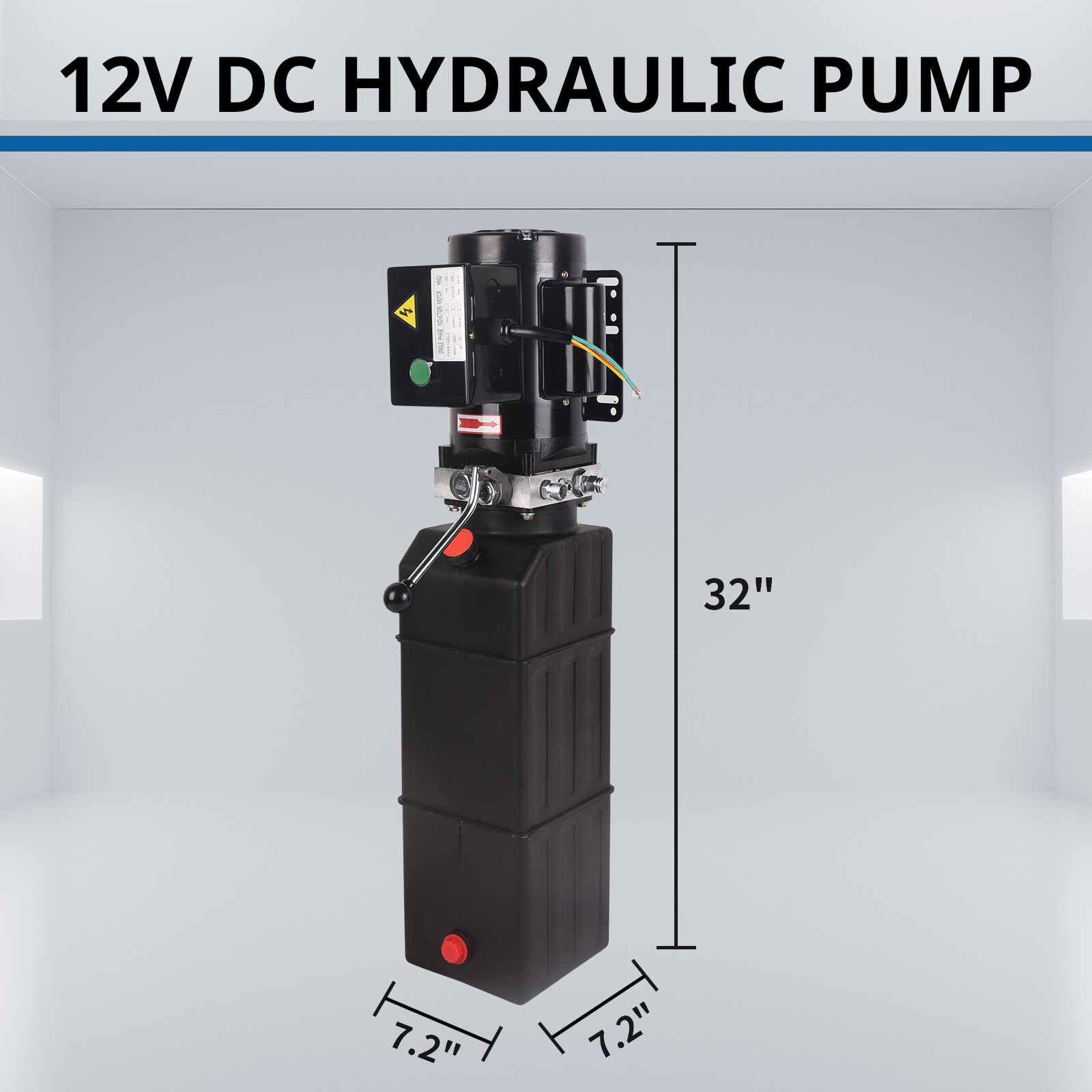 4 Gallon Hydraulic Power Unit Pump Single Phase 3450rpm 2HP Portable Car Lift