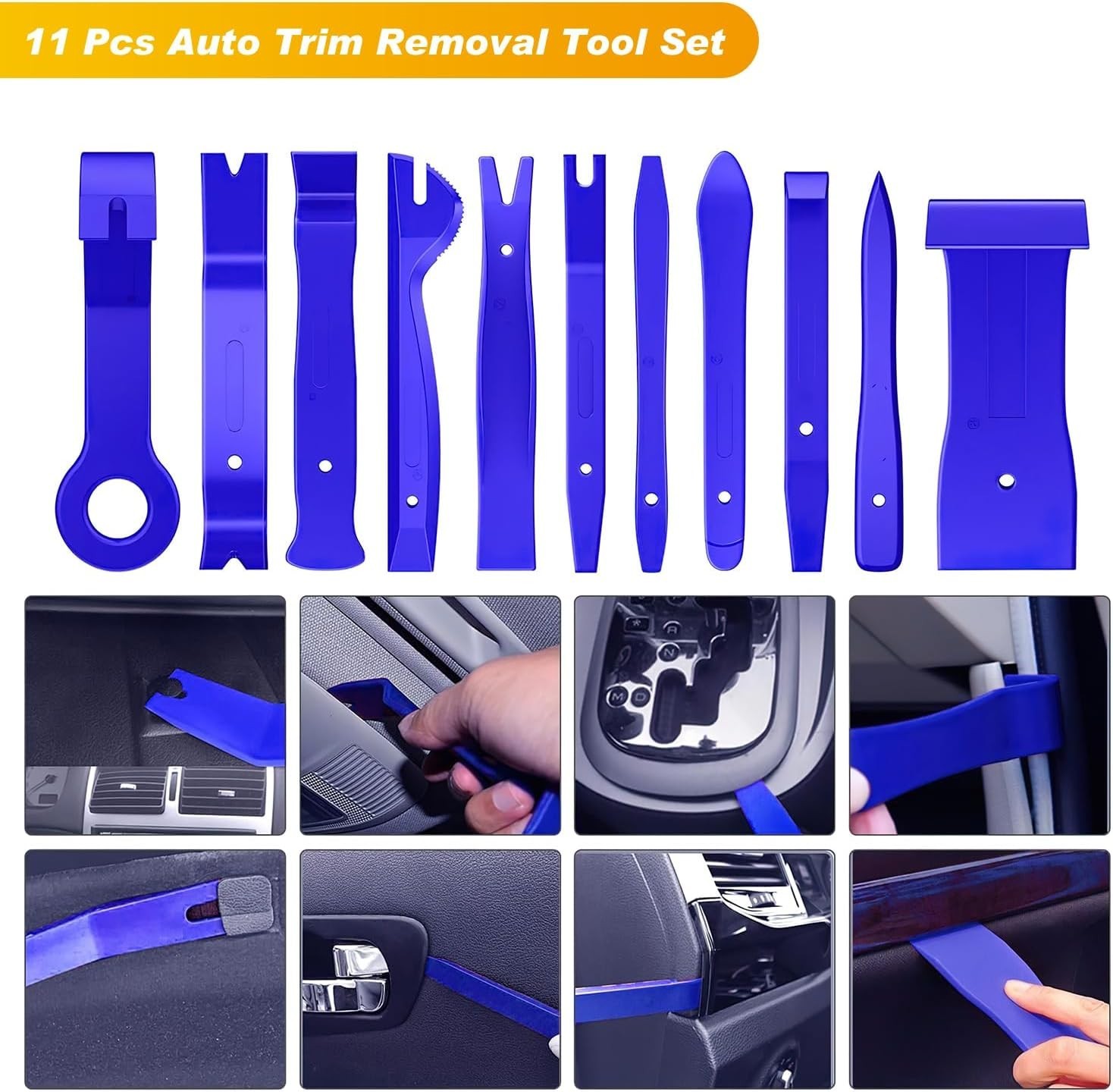 40Pcs Trim Removal Tool Blue | Auto Multi Removal Kit-Terminal Key, Clip Plie…
