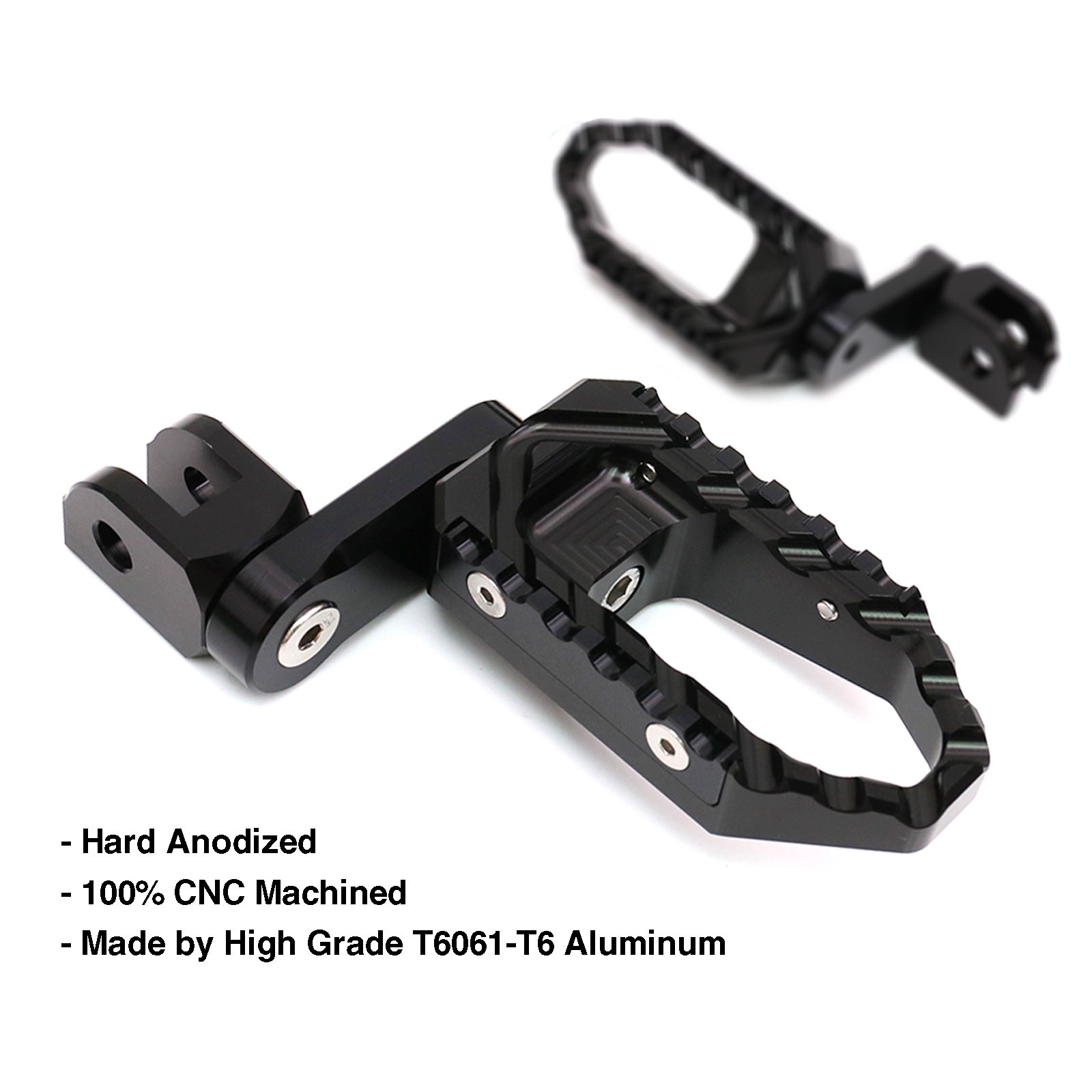 Black 1.5 in Extend Front Cruise Foot Pegs For Vmax 1700 09-11 12 13 14 15 16 17