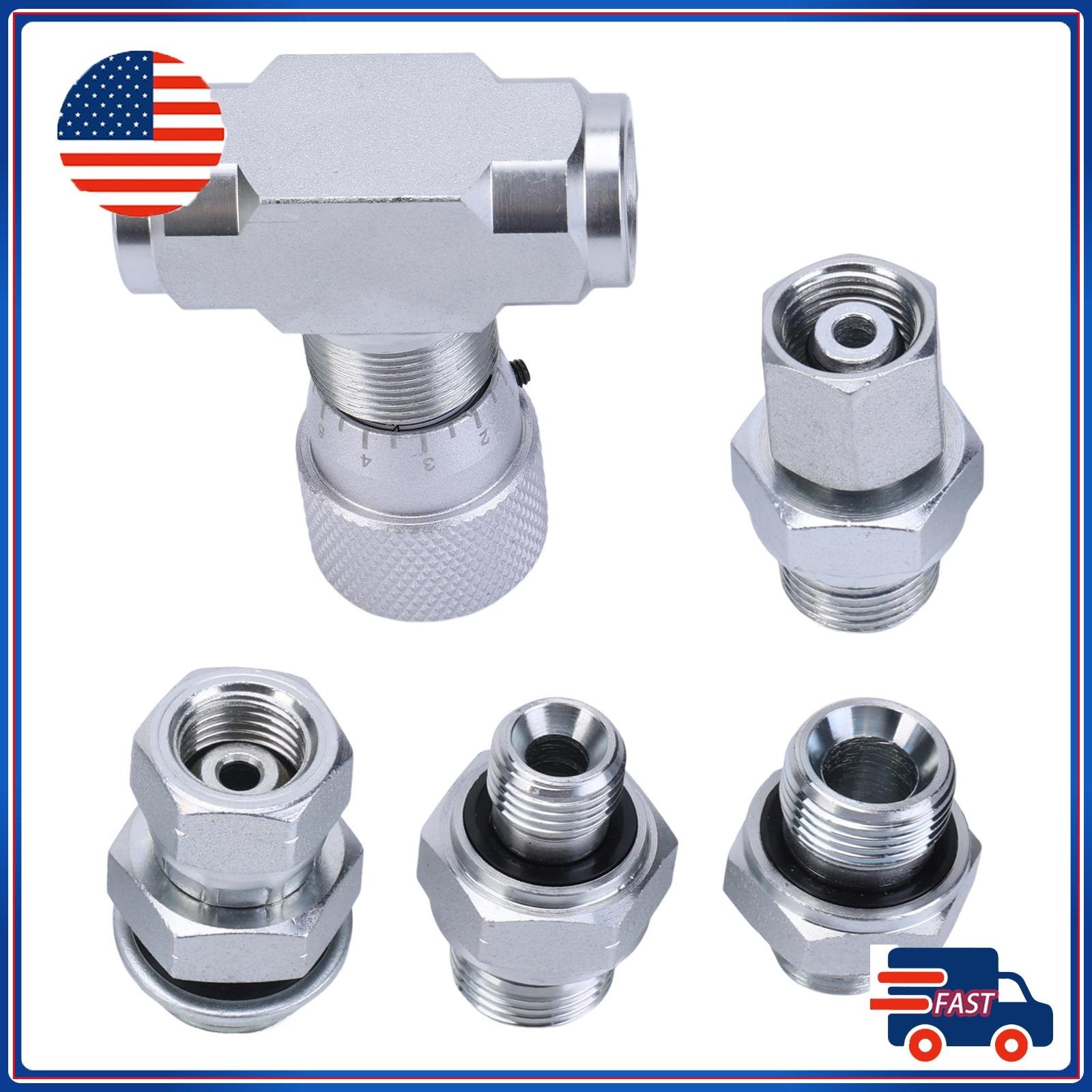 For Fluids Gases 3/8″ Hydraulic Flow Control Two-way Joint NPT Carbon Steel