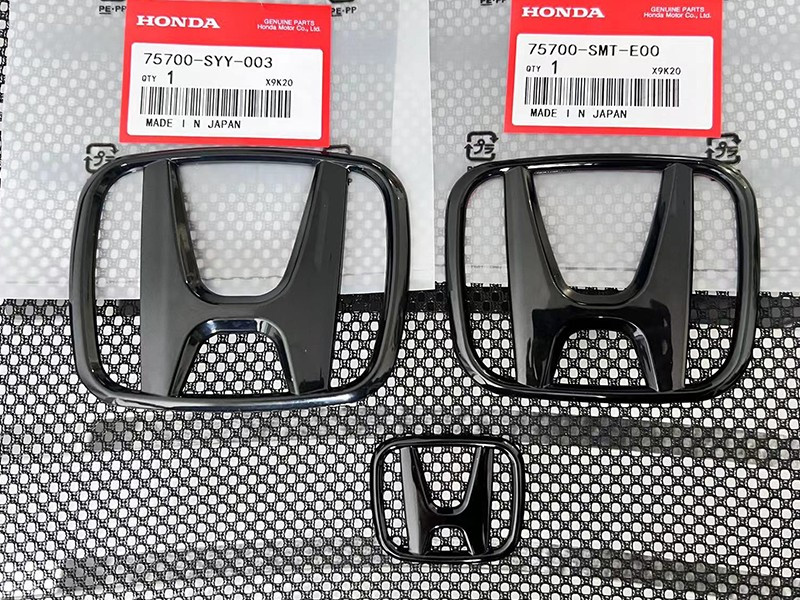 🔥Fit For HONDA CIVIC 2022-2026 L/EX SEDAN 3PCS Front+Rear+Steering Emblem BLACK