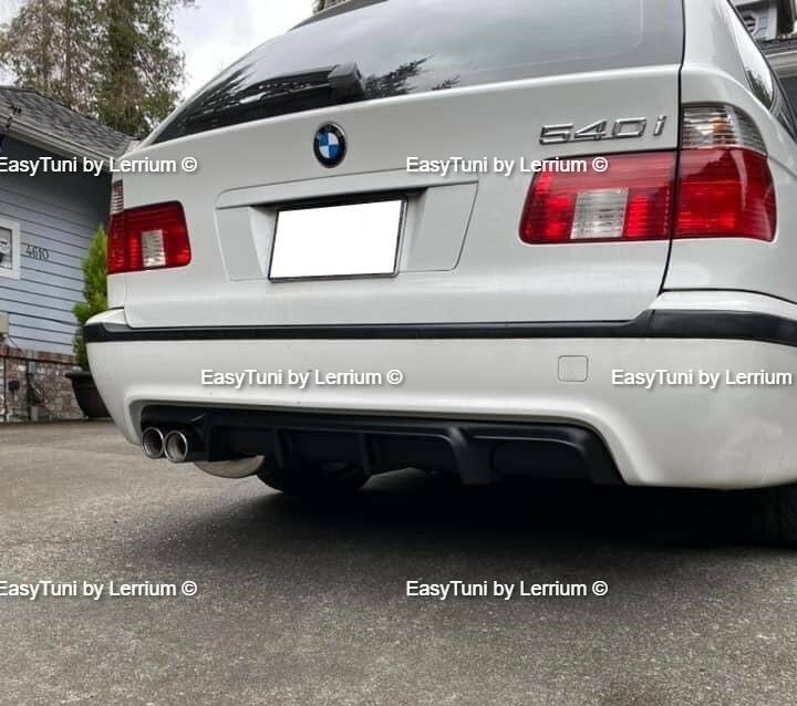 Wagon Touring BMW E39 M sport rear diffuser, abs plastic, video review