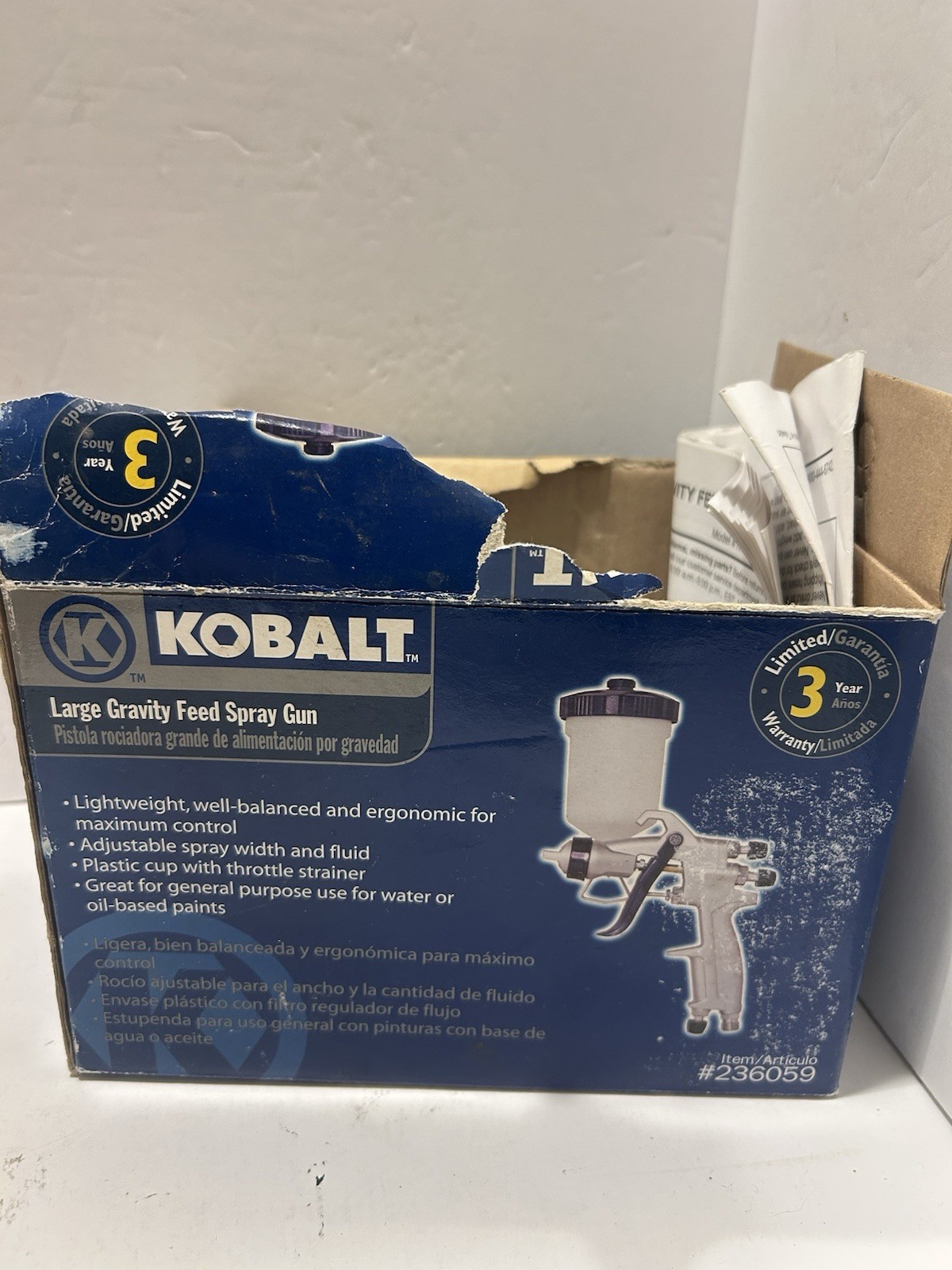 Kobalt Large Gravity Feed Spray Gun #KC-588CSCG