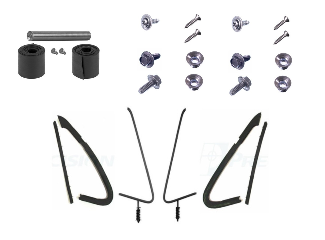 1981-1985 Chevy Gmc Truck Vent Gaskets With Glass Frames KIT Both Sides