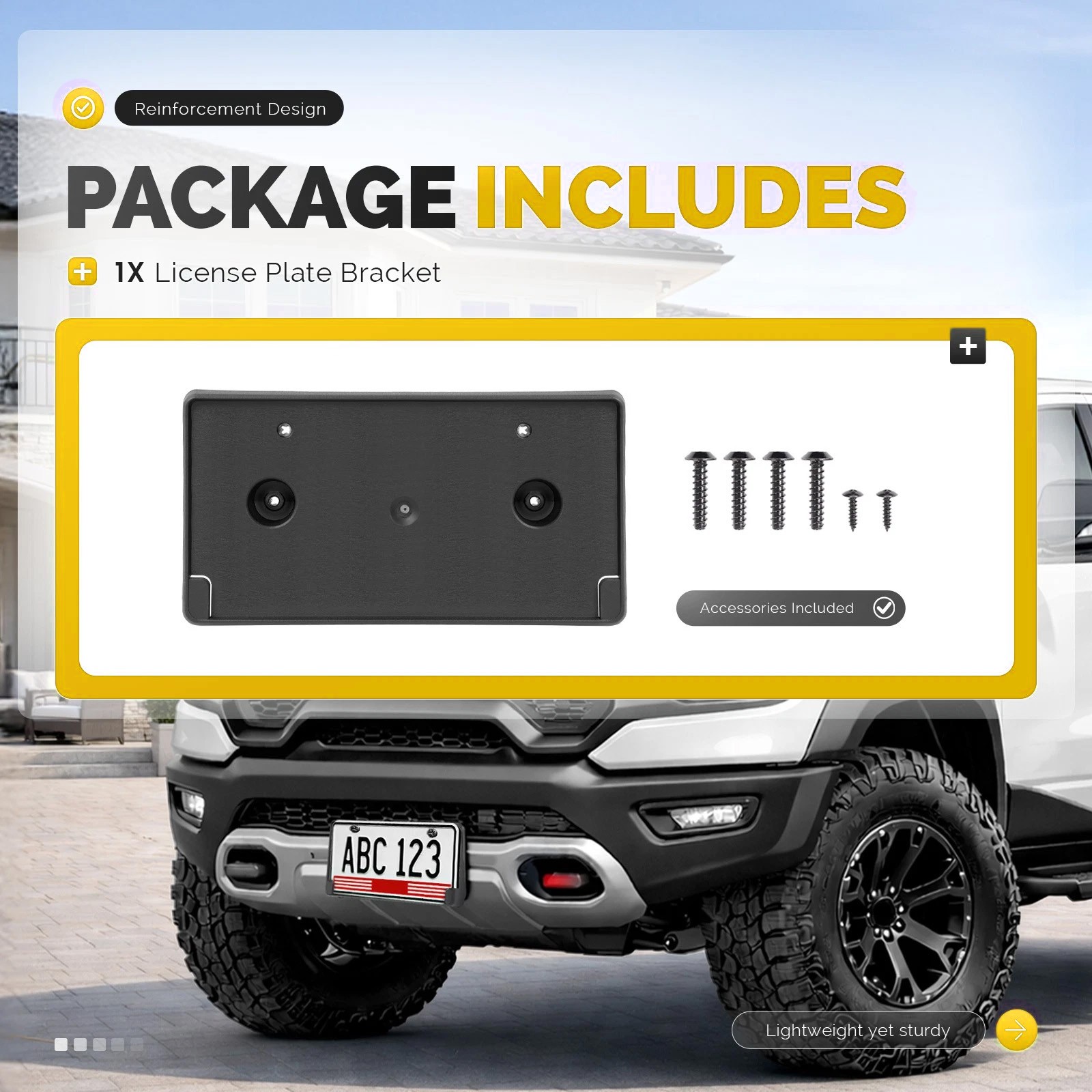 Front License Plate Holder Bracket Mount For RAM 1500 Rebel & TRX 2019-2024 2022