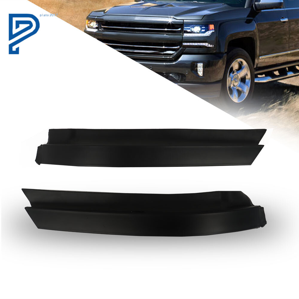 Pair Front Upper Bumper Filler Panel for 2016-2018 Chevrolet Silverado 1500