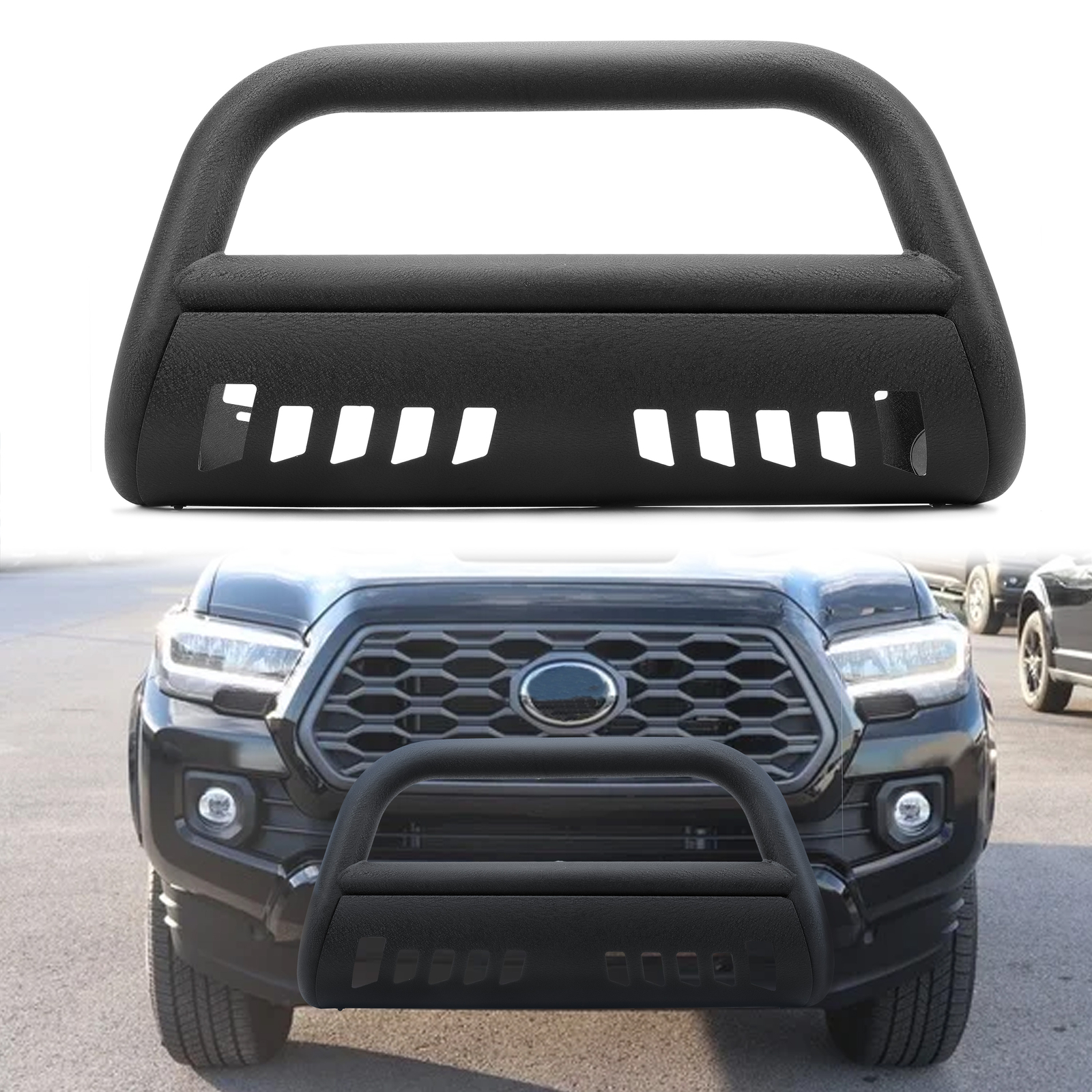 Black Bull Bar Front Bumper Grille Brush Guard For Toyota Tacoma 2016-2023