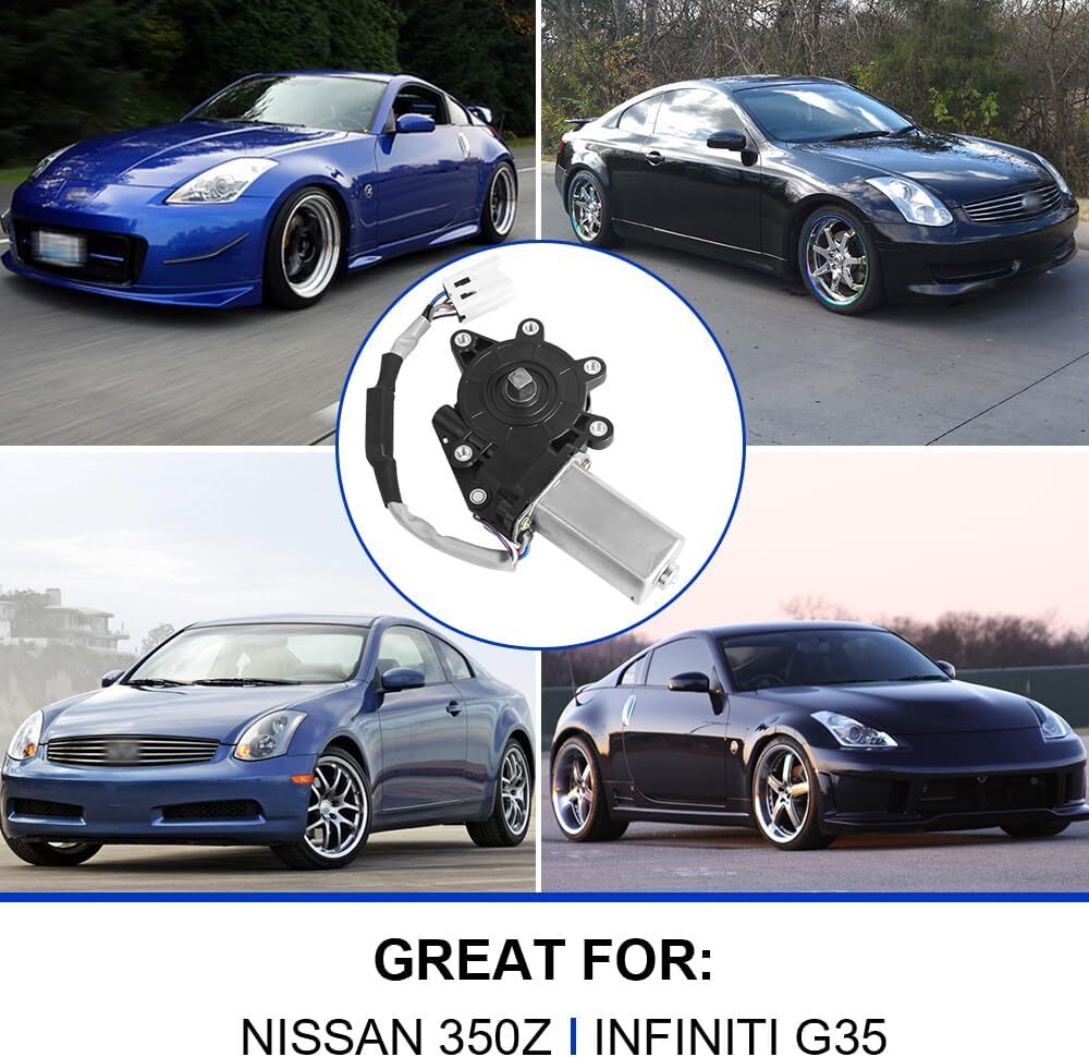 Front Left And Right Window Motors For 03-07 Infiniti G35 & 03-09 Nissan 350Z