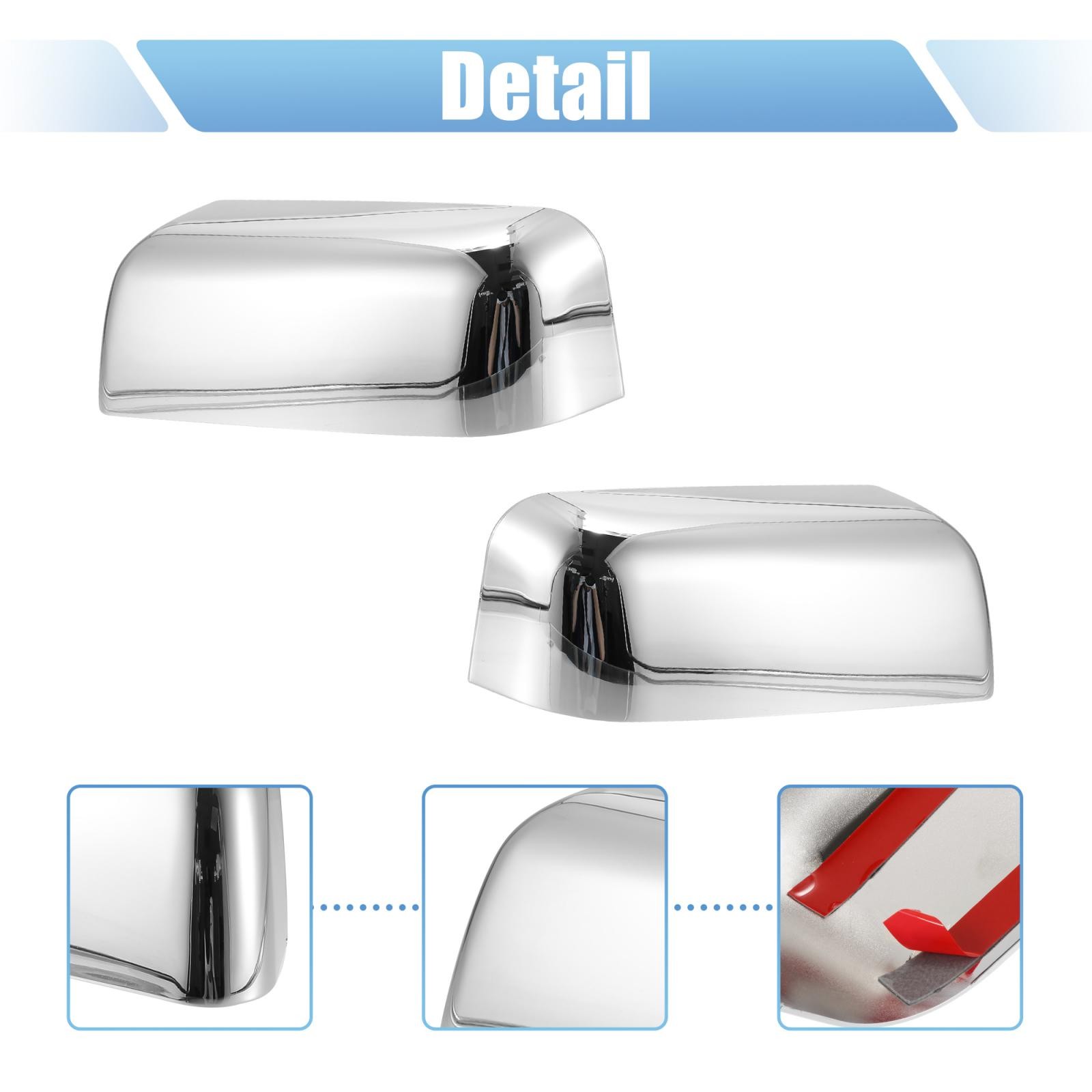 Pair Chrome Plated Power Top Half Mirror Cover Cap for Ford F-150 FX4 XLT 04-08