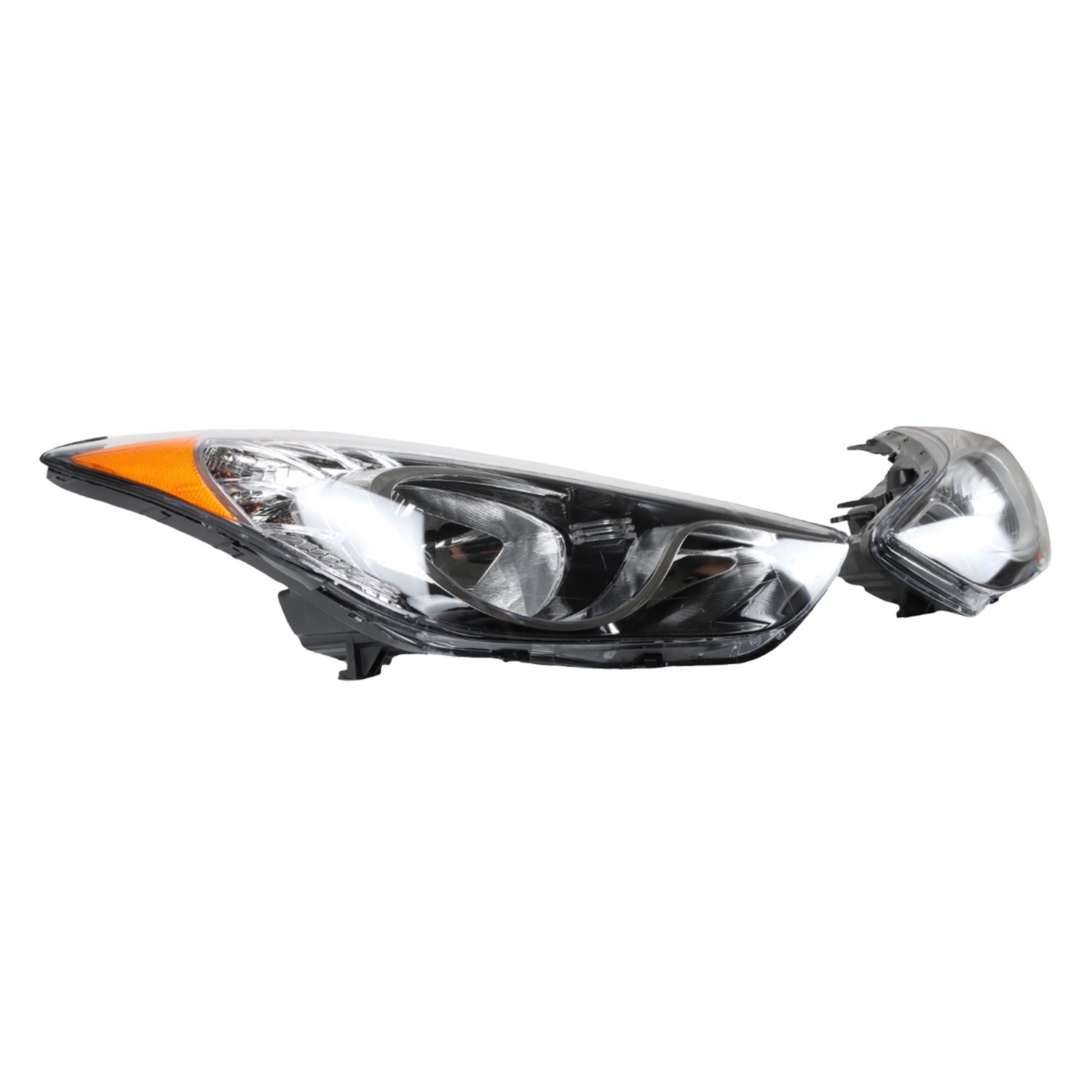 1 Pair Headlights Headlamp For 2011-2013 Hyundai Elantra HY2503161, HY2502161