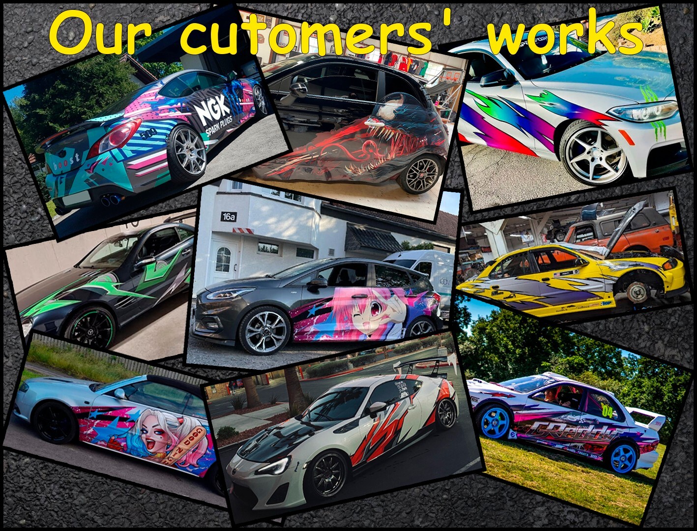 Graffiti Car Side Wrap Color Graphics Livery Abstract Arrows Vinyl Decal