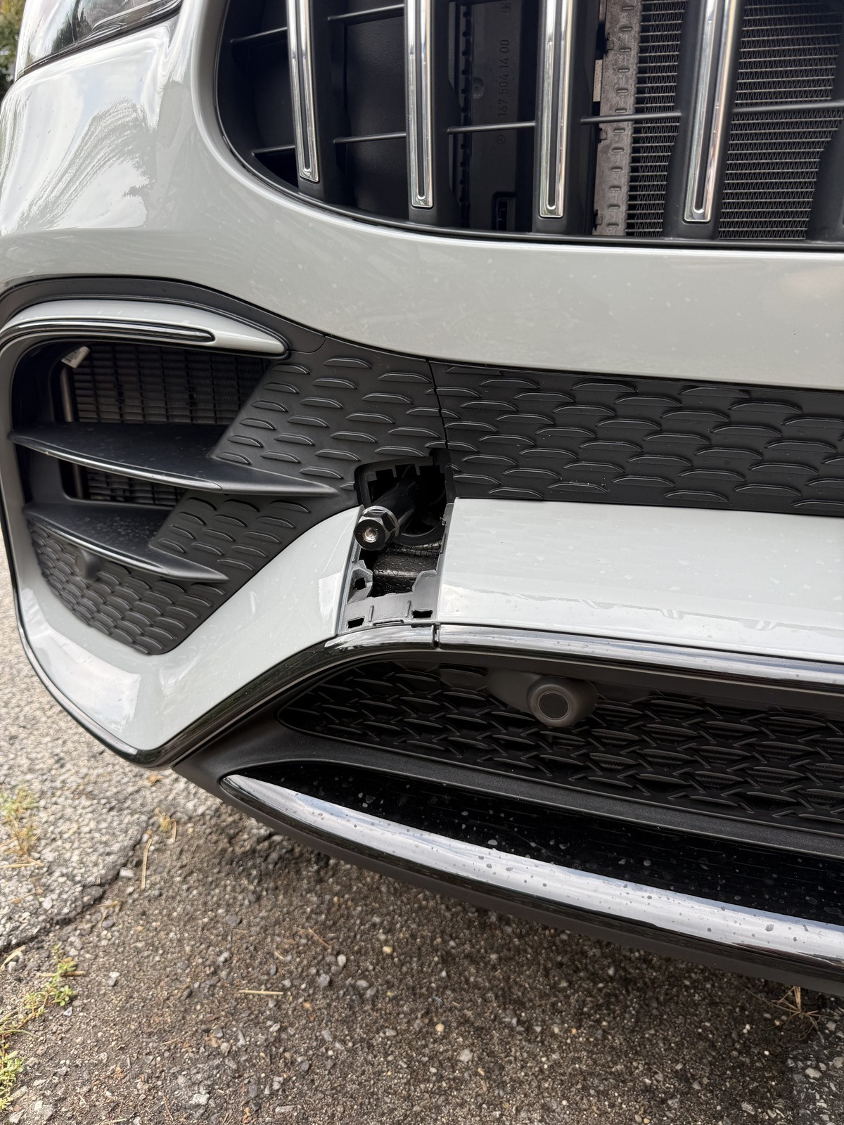 Front Bumper Tow Hook License Plate Bracket for Mercedes GLE-Class 2020-2025 New