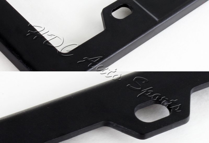 2 x Black ABS Plastic License Plate Frame Cover Front & Rear W/ 6.2L LS3 Emblem