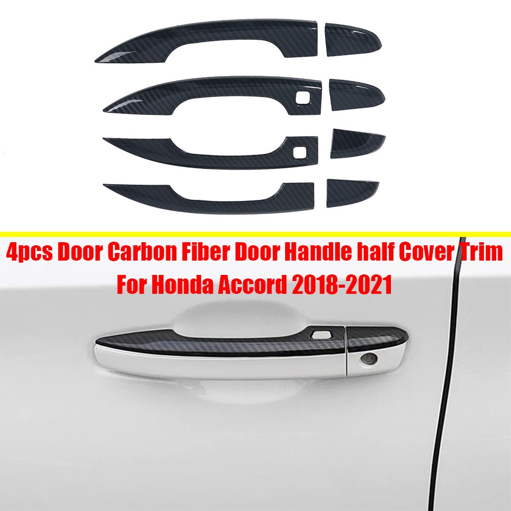 4x Smart Door Side Handle w/Keyless Cover Trim For Honda 10th Accord (2018-2022)