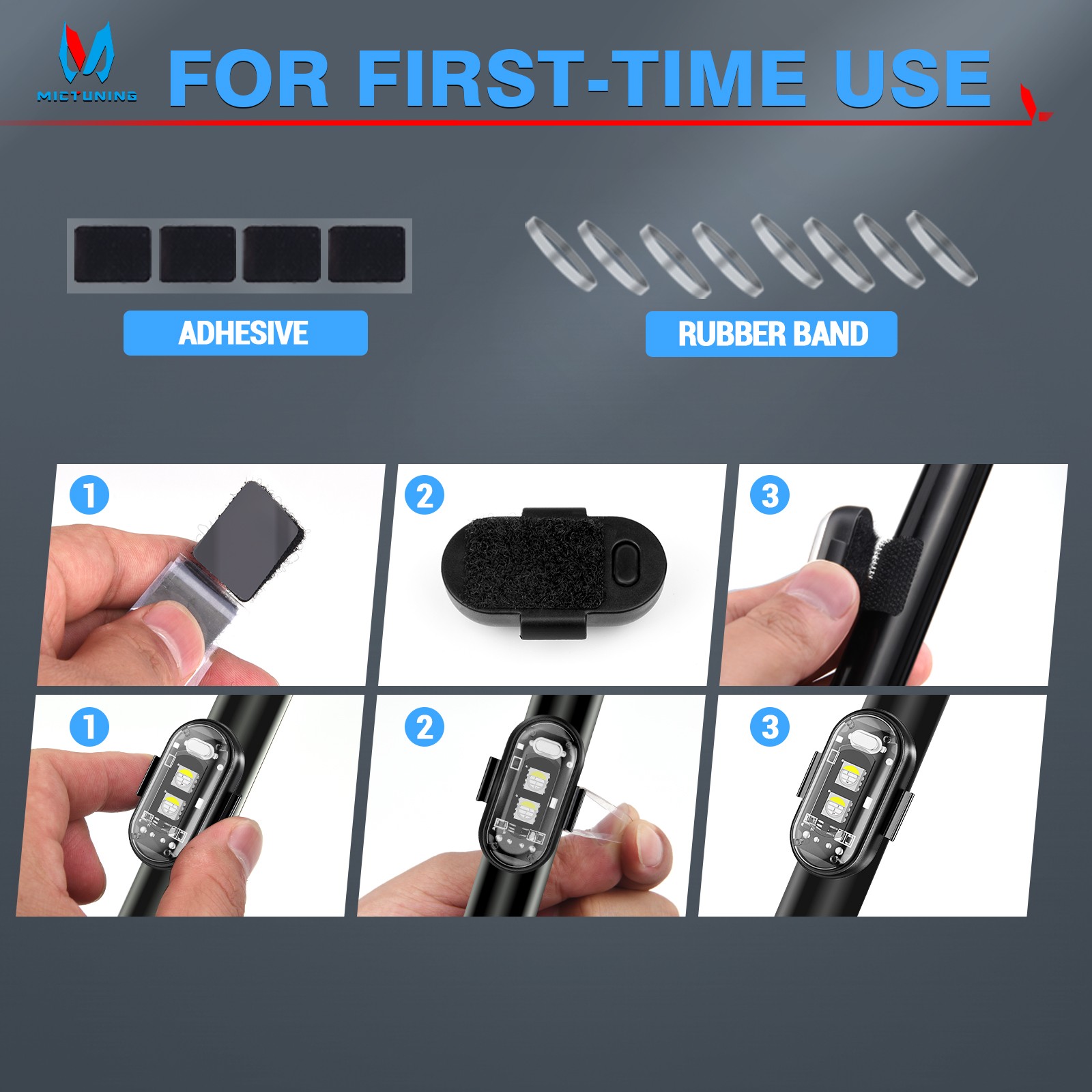 RGB Led Car Ambient Lights Rechargeable Wireless Car Light With Remote Control