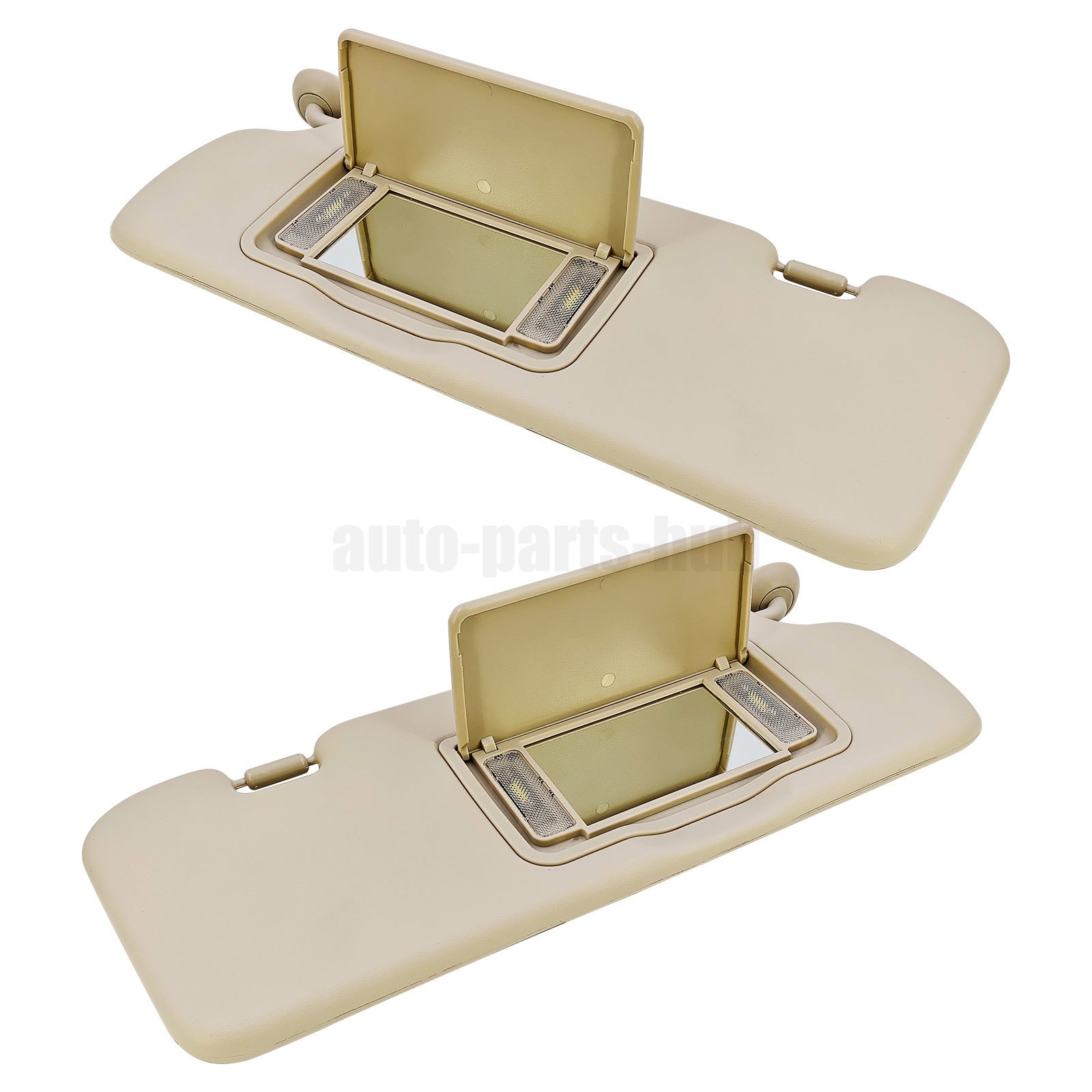 1 PAIR Left & Right Beige Sun Visor For Honda CR-V 2012-2016 W/ Light & Mirror