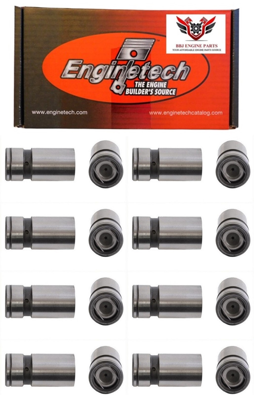 Enginetech Hydraulic Lifters for Chrysler Dodge Mopar 273 318 340 360 1967-1988