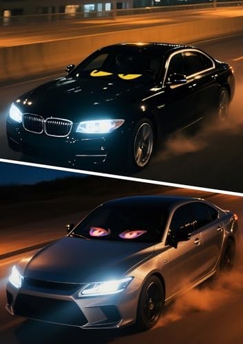 Programmable LED Devil Eyes Light 14 4 Inch 2 Pack USB IP65 APP Remote Car