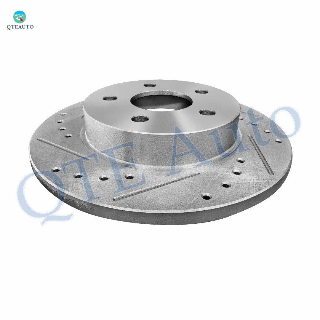 Rear Drilled Slotted Brake Disc Rotors 270mm For 2004-2007 Saturn ION Red Line