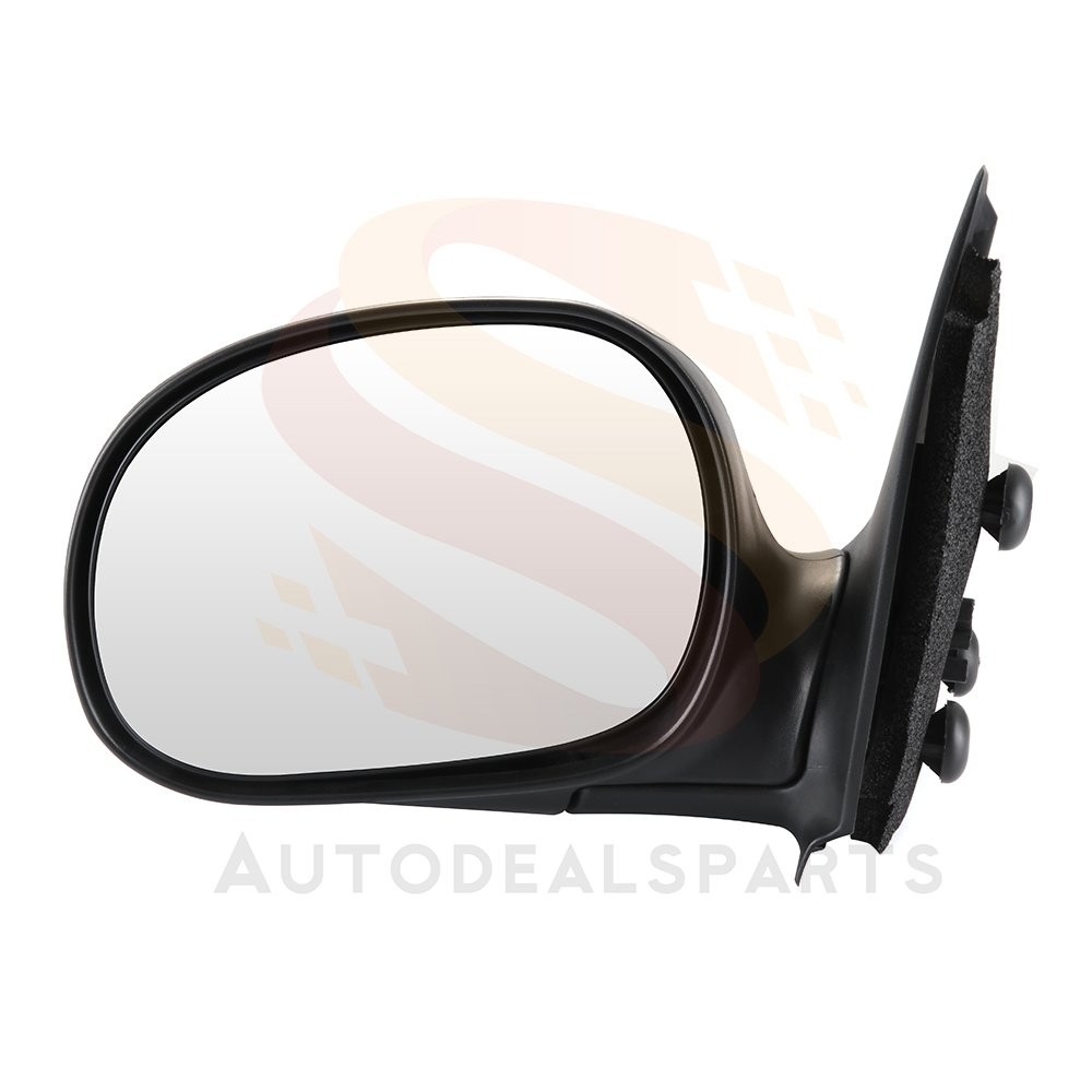 View Mirror Compatible With 1997-2004 Ford F-150 Driver Side Manual Fold Black