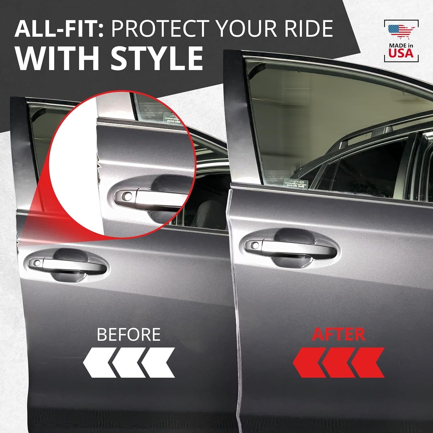 Universal DIY Chrome Edge Trim – 10 Ft Adhesive Protector for Dings & Scratches
