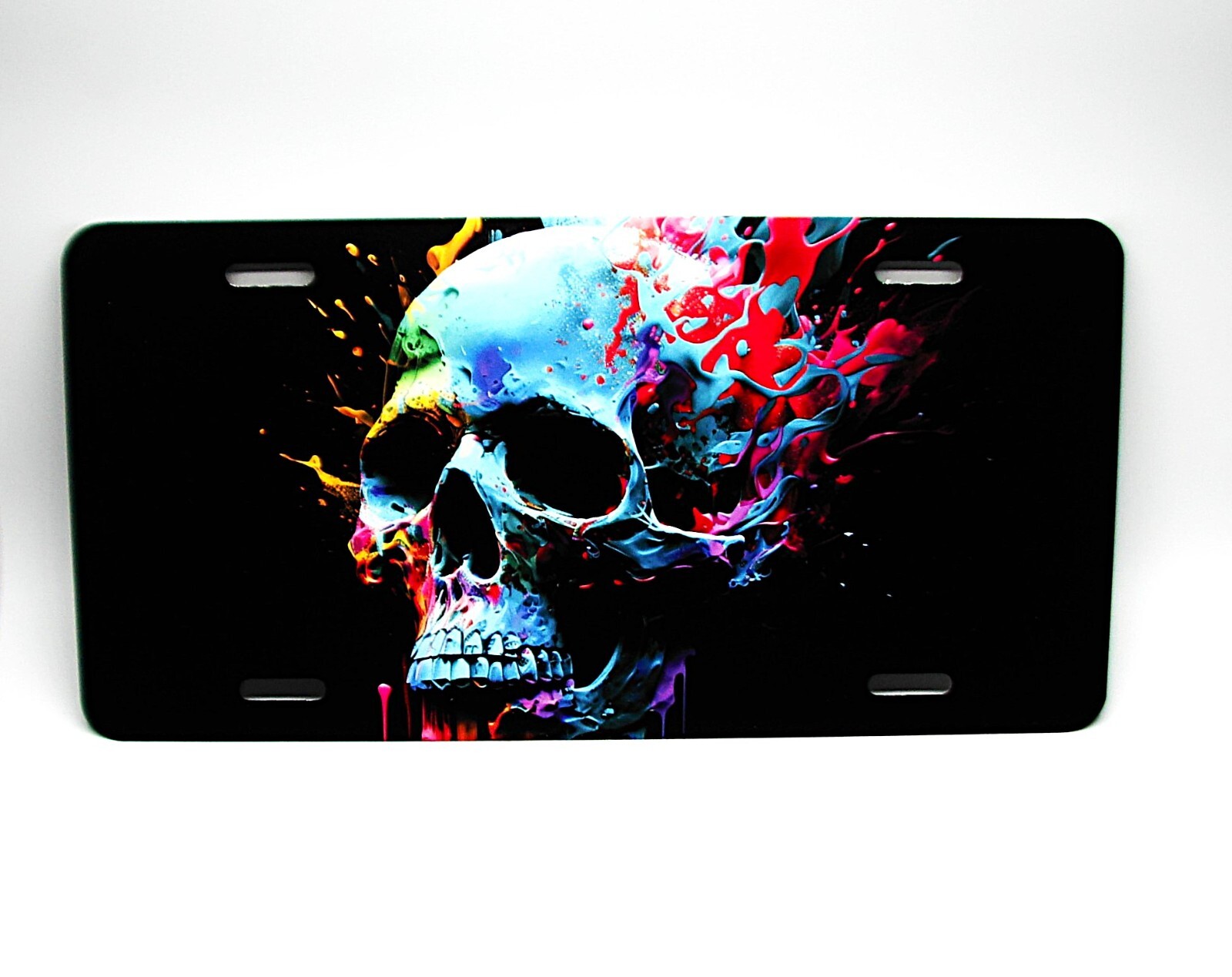 SKUL ABSTRACT ACT METAL NOVELTY CAR LICENSE PLATE AUTO TAG