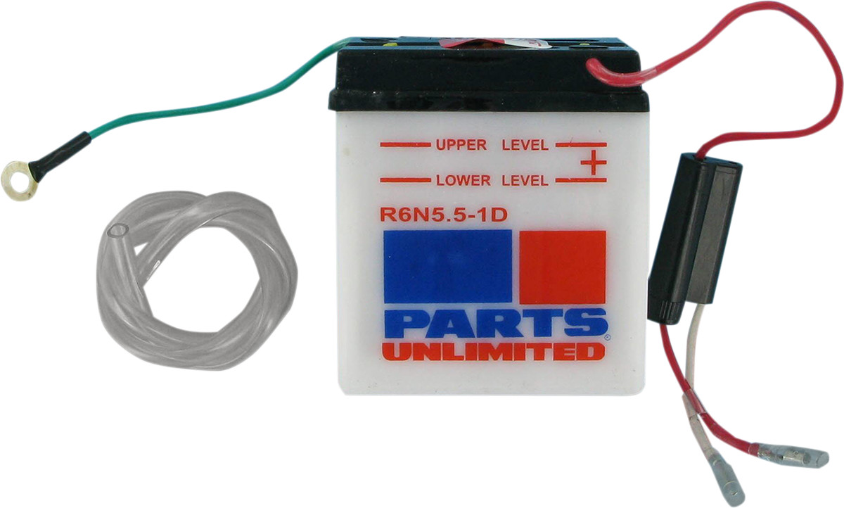 Parts Unlimited 6V Conventional Lead Acid Battery LEMM2655B Shipped Dry