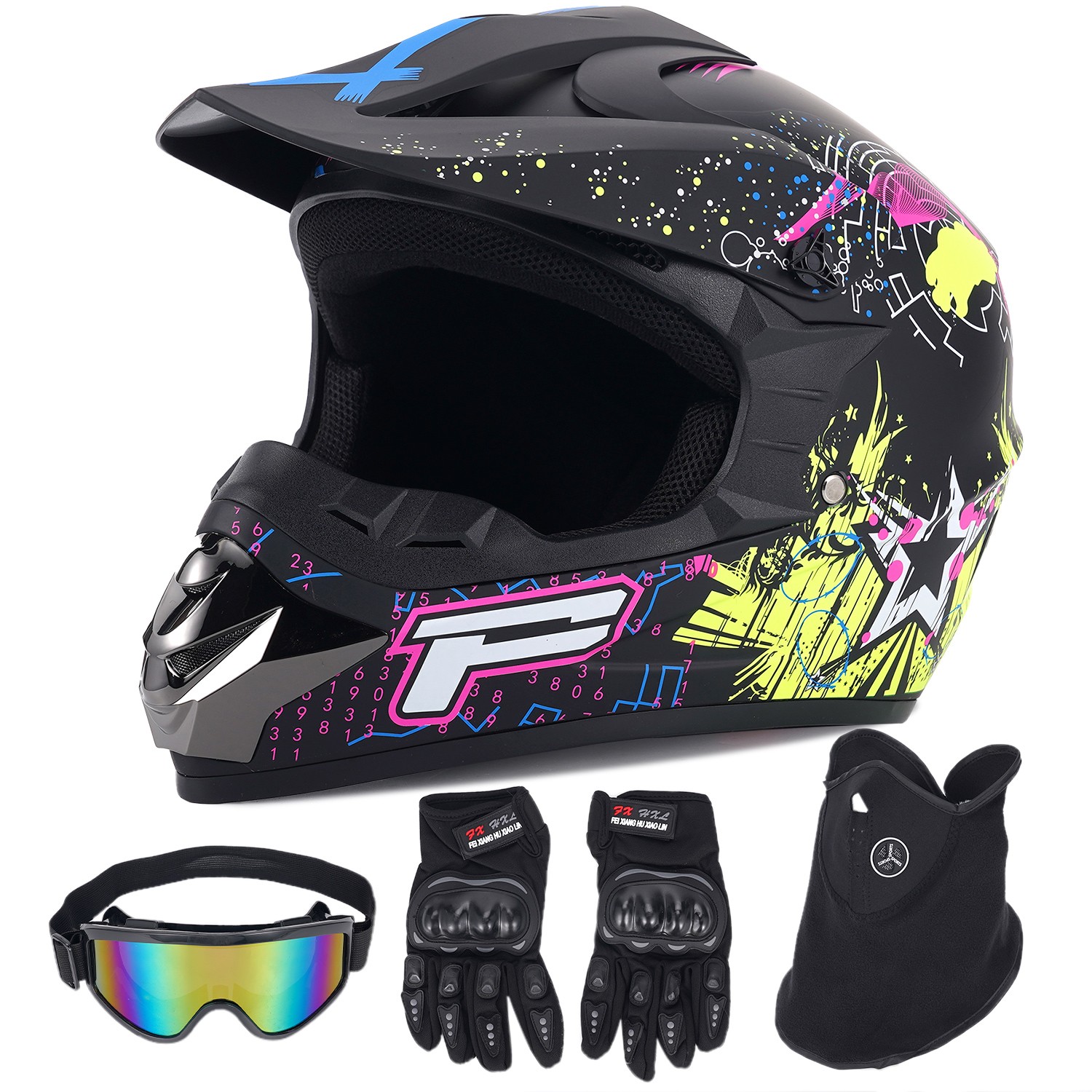 Motocross Helmet Adult Motorcycle Helmet Full Face Off Road ATV Dirt Bike DOT