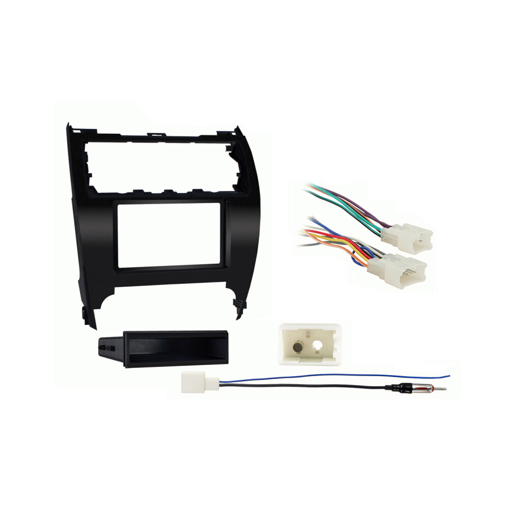 Fits Toyota Camry 2012-2014 w/ NAV Single DIN Harness Radio Install Dash Kit