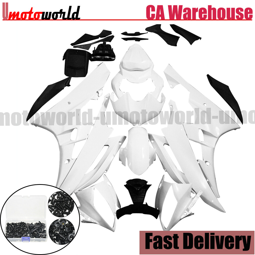 Fairing Kit +Bolts For Yamaha YZF R6 2006-2007 Unpainted ABS Injection Bodywork