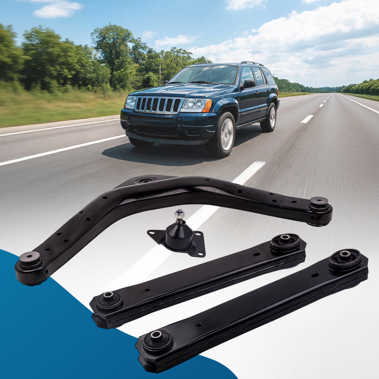 Rear Upper & Lower Control Arms for Jeep Grand Cherokee WJ 99-04 With Ball Joint