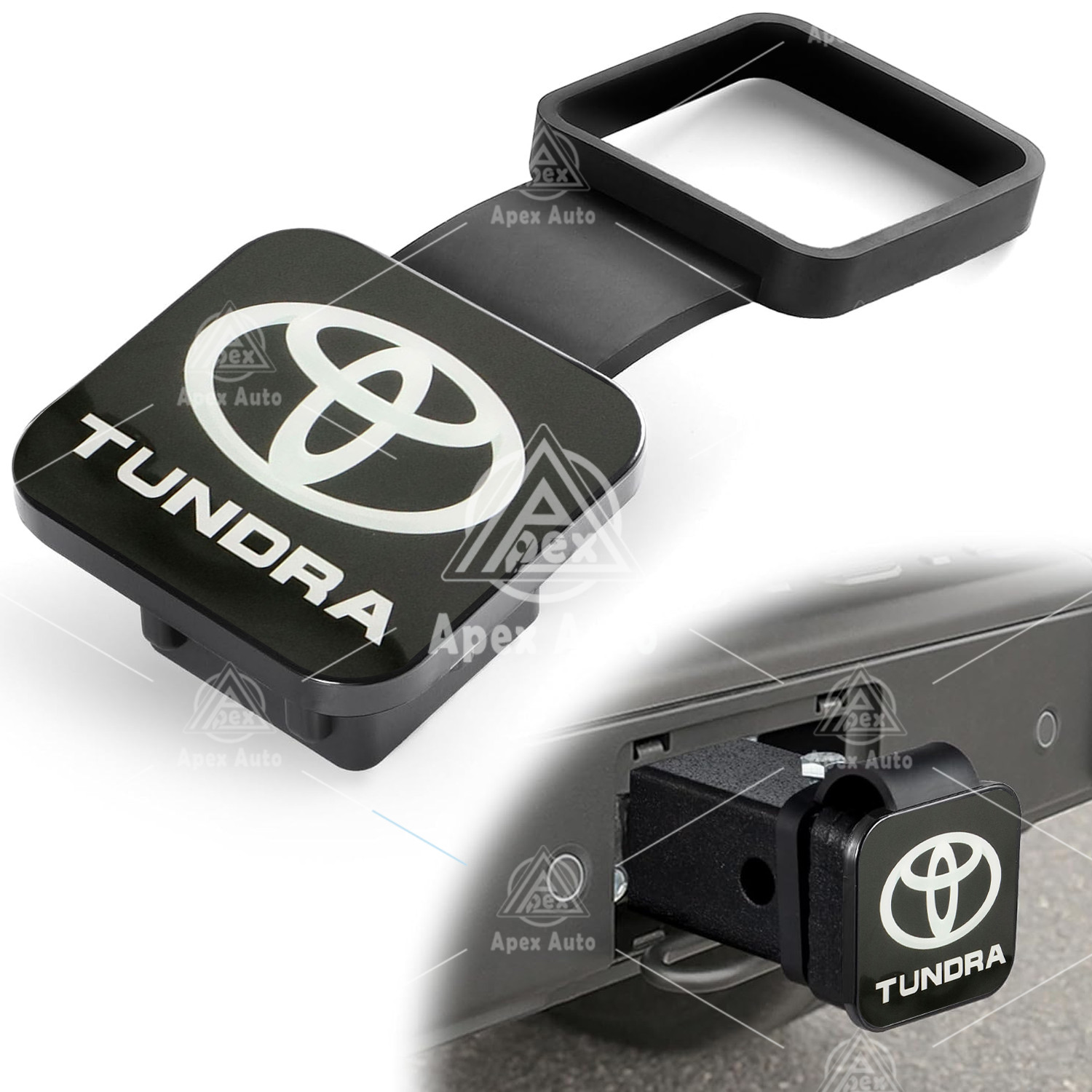 2″ Rubber Hitch Receiver Cover Tow Trailer Tube Plug Cap 4-Way Flat For TUNDRA