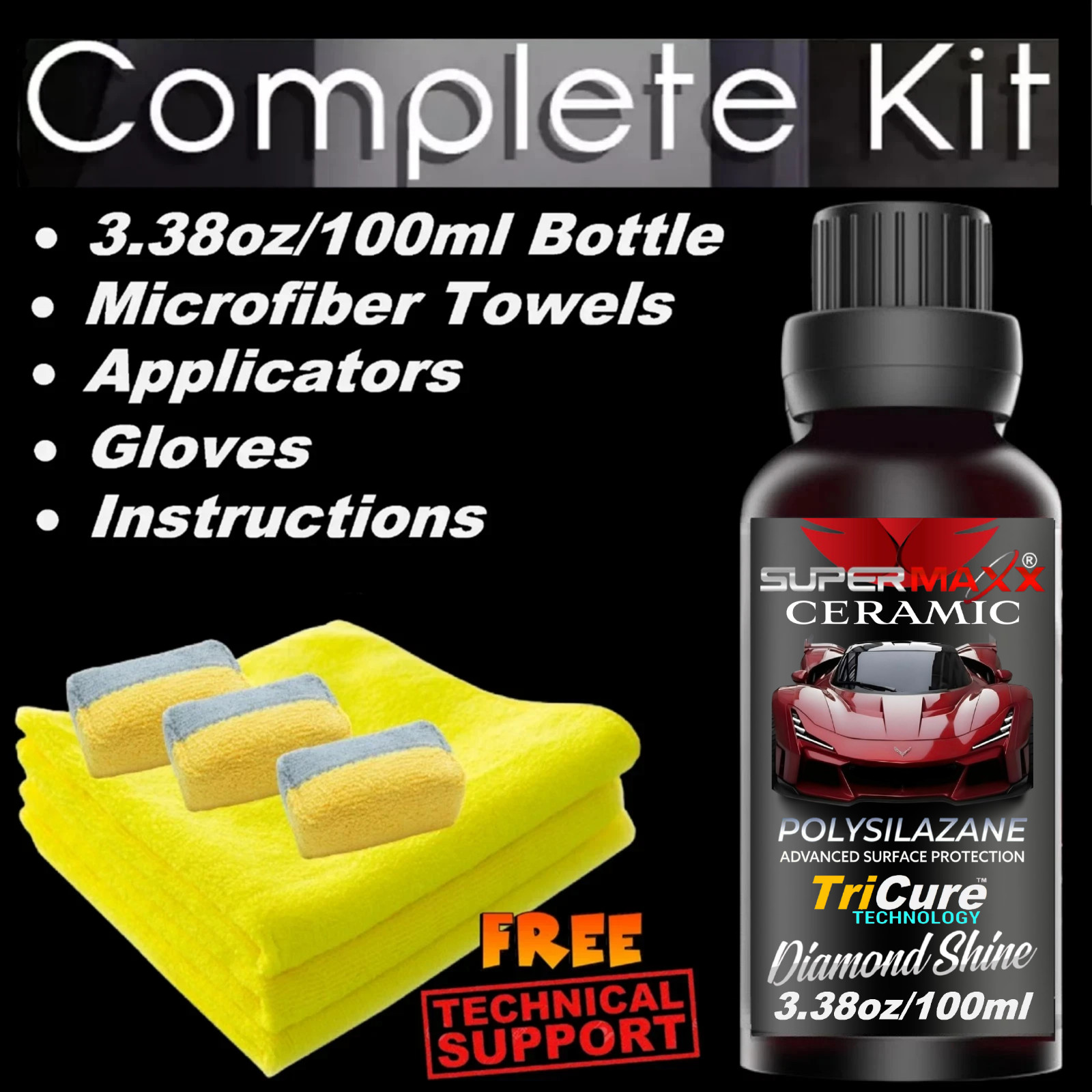NANO CERAMIC CAR COATING “5 YEAR” HIGH GLOSS TRICURE “ADVANCED PAINT PROTECTION”