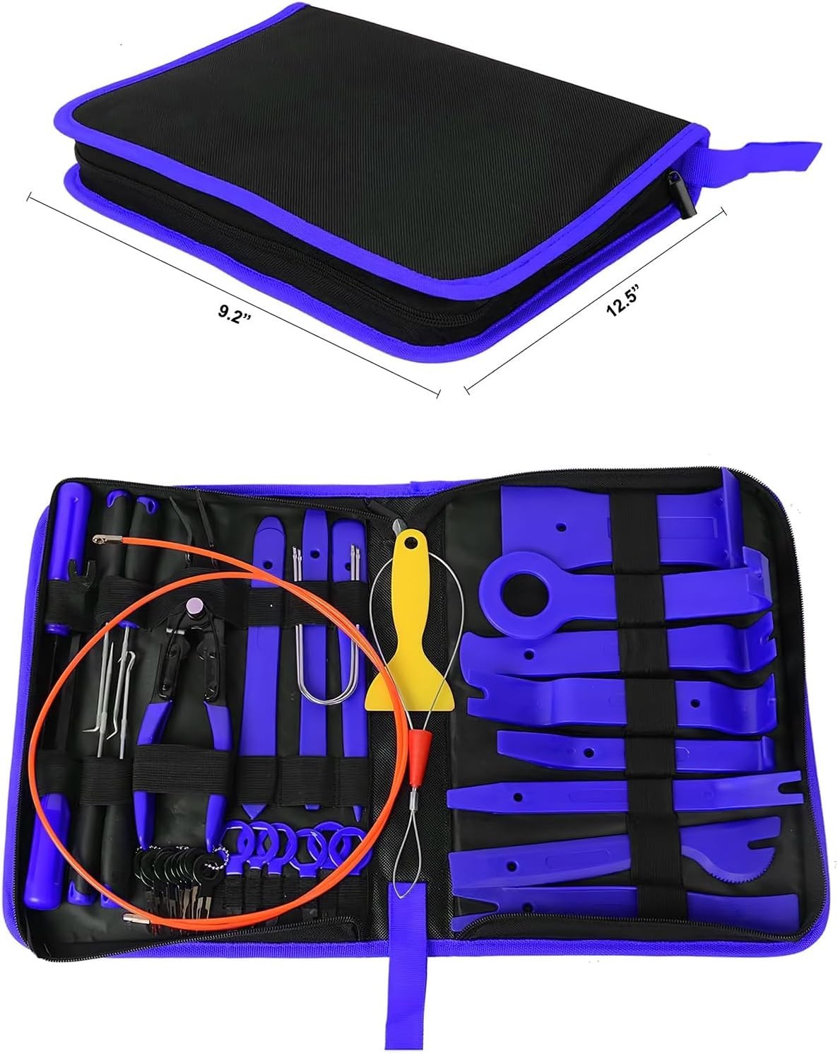 40Pcs Trim Removal Tool Blue | Auto Multi Removal Kit-Terminal Key, Clip Plie…