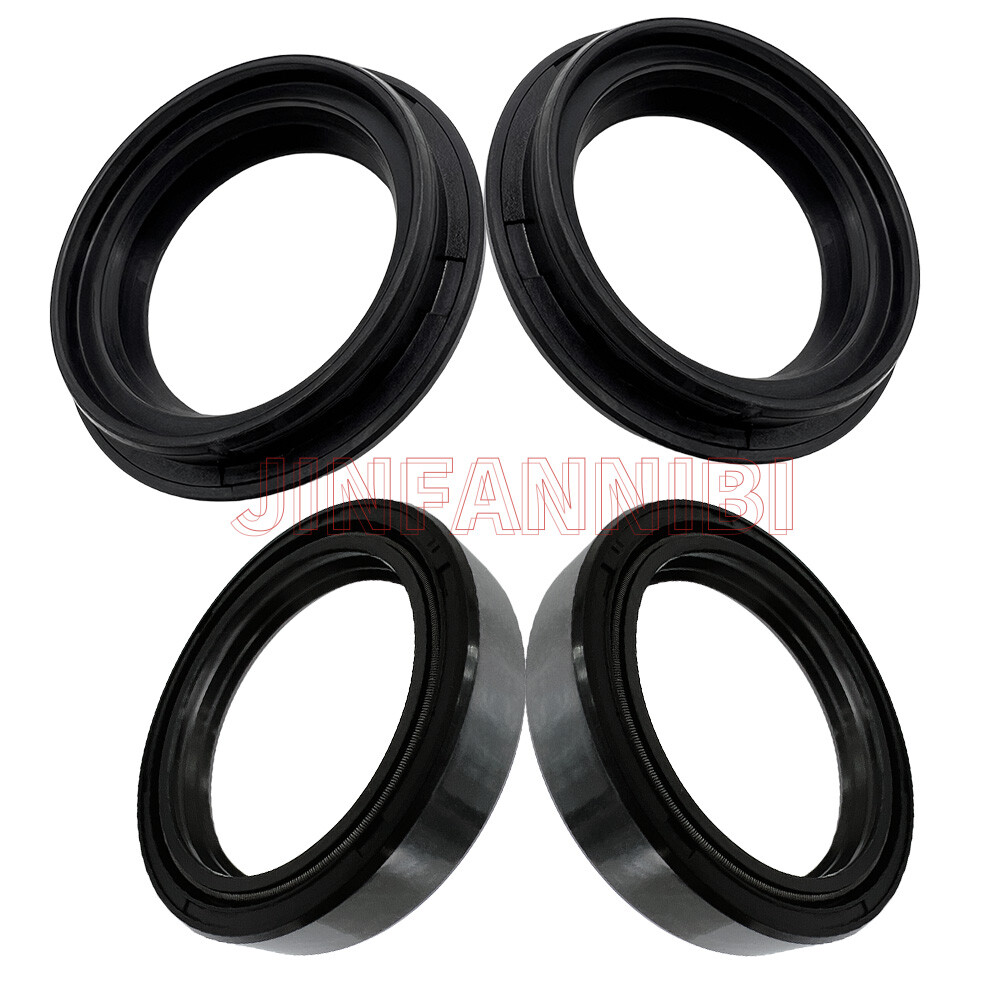 4pcs 43x55x10 Motorcycle Front Fork Damper Shock Oil Seal & Dust Seals Kit Set
