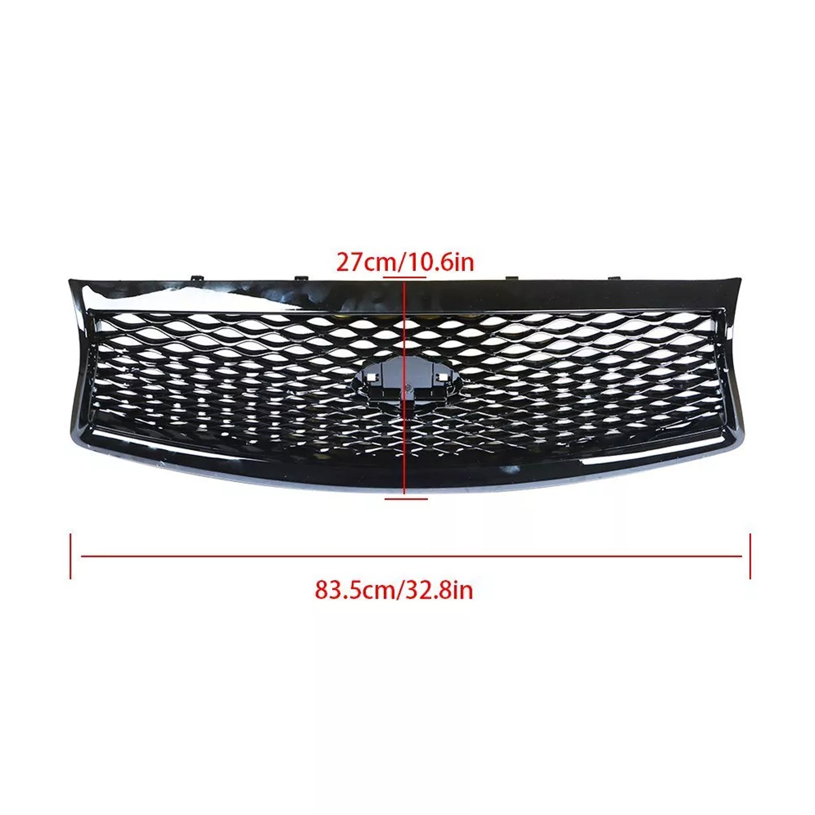 Fit 2014 2015 2016 2017 Infiniti Q50 JDM Front Bumper Upper black Grille Grill