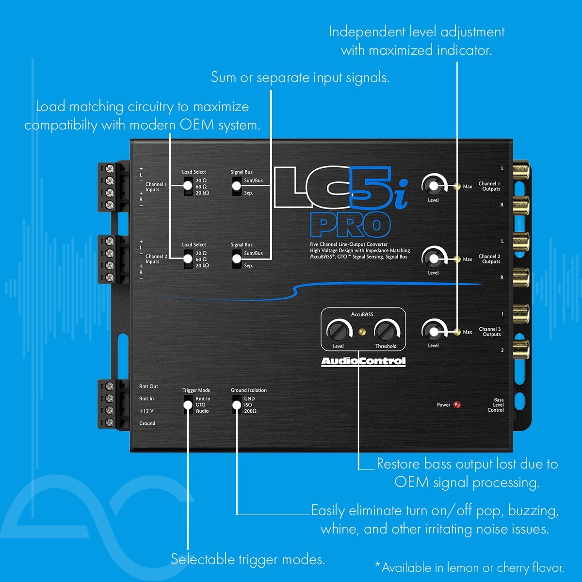 AudioControl LC5i PRO+LPHGM72 Amplifier Integration Solution for Non-Amp GM