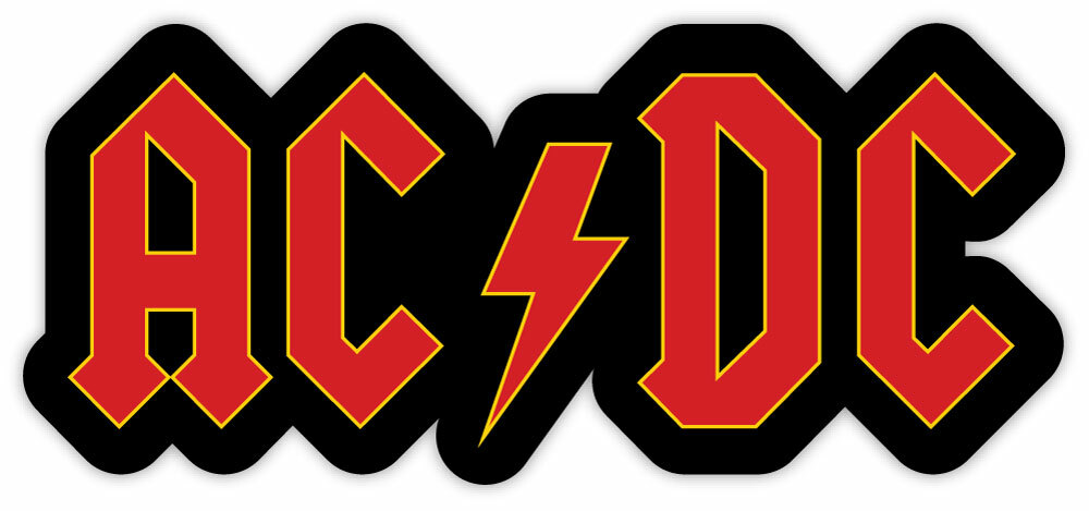 ACDC AC DC AC/DC sticker decal 6″ x 3″