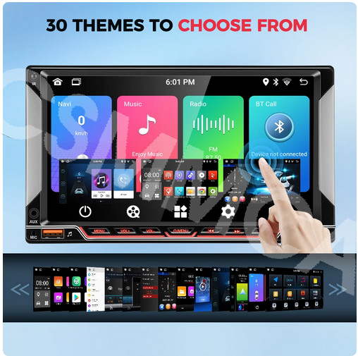 2DIN Car Stereo MP5 Player Touch Screen For Apple Carplay FM Radio GPS Navi WIFI